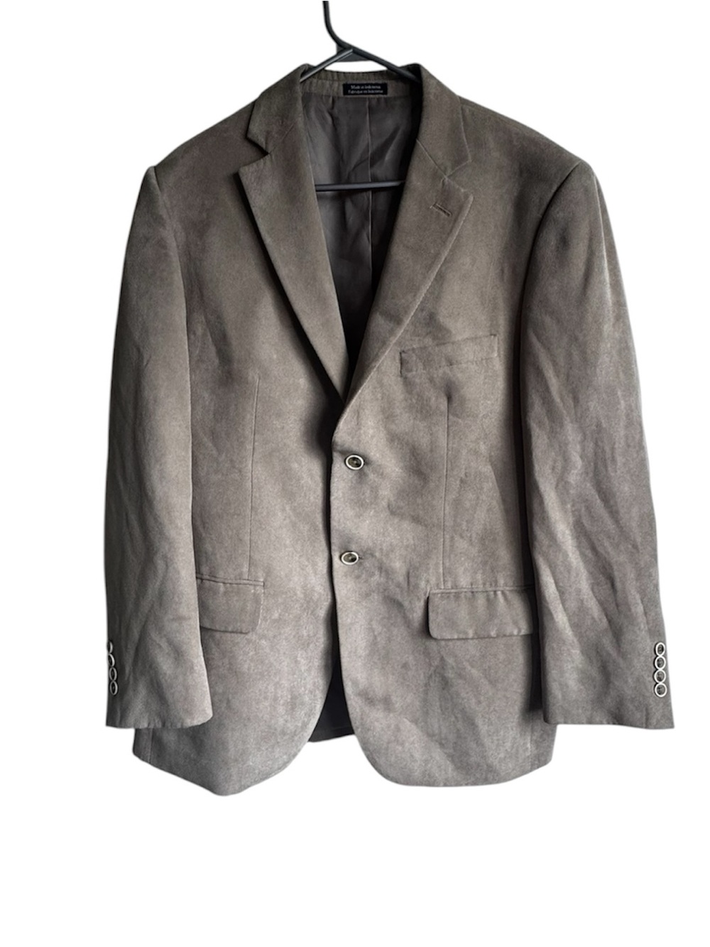 MOORES Pronto Uomo Corduroy Style Blazer Grey Taupe 2-Button Men’s 42R